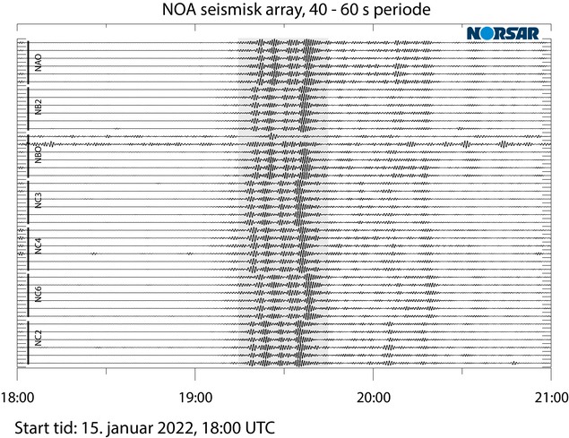 Seismiske registreringer på NOA arrayen